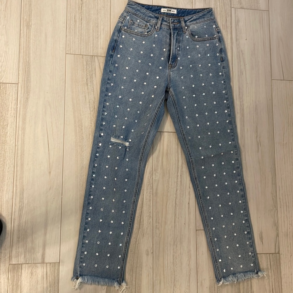 Rhinestone Skinny Jeans